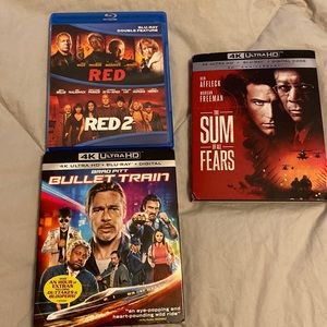 4 Blu Ray DVDs. for only $15